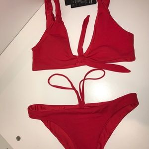 Red strappy bikini (brand new)